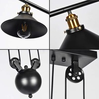 Antique Fer Edison Lumière Pendentif Rétro Vintage Loft Américain Lampe Suspendue Café Bar Corde pour Home Office Cuisine Salle À Manger