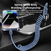 Toocki 20W dans la voiture printemps câble de charge Usb 1.8M câble de chargeur de téléphone Charge rapide personnalisé pour Iphone