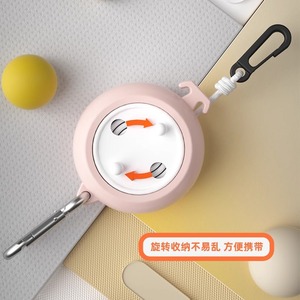 Tendedero portátil tipo gancho redondo, línea de secado naranja para viajes y uso al aire libre - Product Image 1