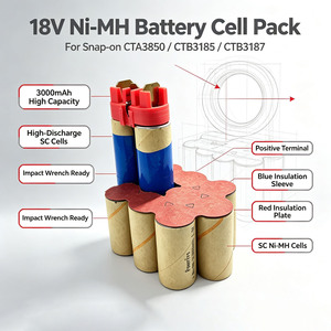 GIOBACCA 14.4V 2.0AH Lithium Battery for Snap on Ni-MH CTB314 CTB3450 Battery Pack - Product Image 2