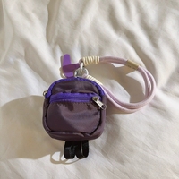 Porte-monnaie mini mignon de dessin animé, sac de rangement Bluetooth, sac à main en nylon avec pendentif et porte-clés