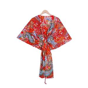 Kaftan en coton de qualité supérieure pour femmes, kaftan indien à fleurs, kaftan long, vêtements de nuit, kaftan indien à prix de gros - Product Image 4