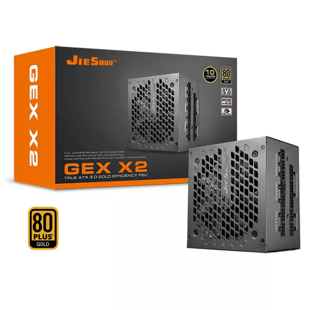 JIESHUO 850W 1000W Gold Medal Fully Modular ATX3.0/Native PCIe5.0/All Japanese Capacitors High Power Computer Power Supply