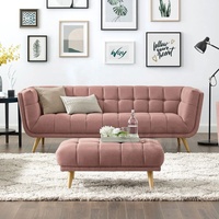 Ghế Đám Cưới Châu Âu Đồ Nội Thất Gia Đình Hiện Đại Sofa Nút Chần Sợi Hiện Đại Ghế Sofa Màu Hồng Đồ Nội Thất Phòng Khách Sofa Sang Trọng
