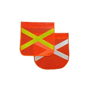 Bandera de Seguridad de Malla Vinílica Naranja con Franja Reflectante de 3.5cm - Product Image 3