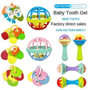 Jouet pour bébé nouveau-né, <span class=keywords><strong>hochet</strong></span> à main, caoutchouc souple, marteau à sable, 0-3-12 mois, boule de Manhattan pour les gencives, <span class=keywords><strong>hochet</strong></span> en plastique - Product Image 1