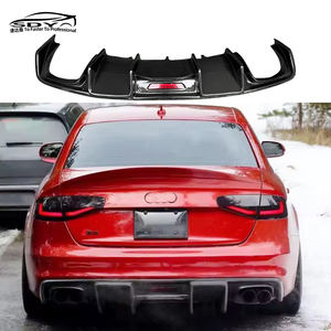Diffusore Posteriore Stile KB in Fibra di Carbonio con Luce Labbro Paraurti Posteriore per <span class=keywords><strong>Audi</strong></span> <span class=keywords><strong>A4</strong></span> S4 B8.5 <span class=keywords><strong>Sline</strong></span> - Product Image 1