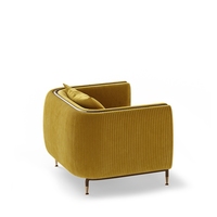 Fauteuil de Salon ou Bureau en Velours Luxe, Canapé Simple Rembourré pour Restaurant ou Salle de Séjour