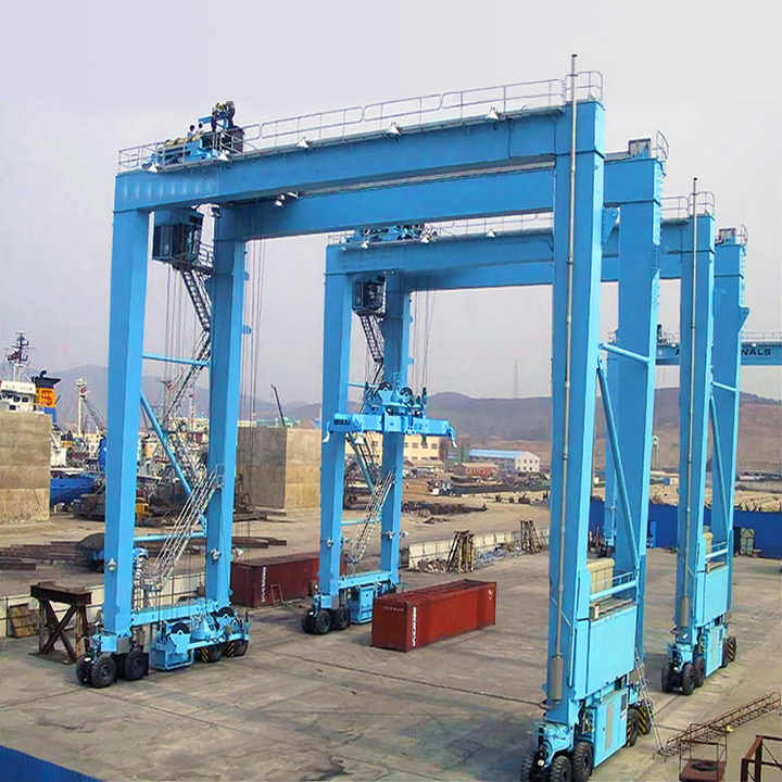 Kuangshan Brand 30 Ton 40.5 Ton RTG Portal Crane Straddle Carrier 