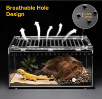 Boîte d'Habitat Intégrée en Acrylique Transparent Haute Définition, Non Assemblée, Réutilisable et Écologique pour Reptiles - Vente en Gros Usine