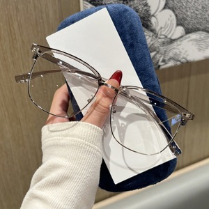 Lunettes de vue demi-cerclées rectangulaires pour hommes, verres PC anti-reflet, style coréen, pour vision de près, origine Taizhou - Product Image 2