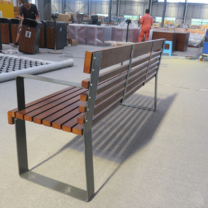 Fabrieksgemaakte buitenbank, parkmeubilair, straat- en tuinbank, houten bankstoel - Product Image 5