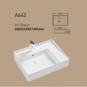 Vasque en céramique A641 505x305x130mm à poser sur comptoir, à trou unique - Product Image 2