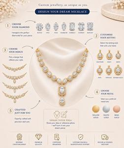 Collier classique en or rose avec diamant de laboratoire, bijoux élégants et raffinés pour femmes, idéal pour mariage, anniversaire, usage quotidien, cadeau - Product Image 6