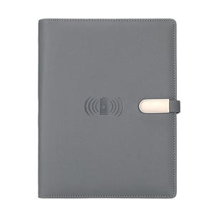 Set de portátil con carga inalámbrica, batería externa personalizada con unidad USB, cuaderno de negocios de hojas sueltas con posibilidad de imprimir logotipo - Product Image 5