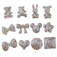 Pinces à cheveux en résine, nœuds papillon, motifs léopard, cœur, ours, lapin, breloques pour coques de téléphone DIY, accessoires de loisirs créatifs