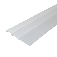Cache-diffuseur LED pour profilé de carrelage en aluminium, abat-jour transparent givré pour éclairage décoratif de bord mural
