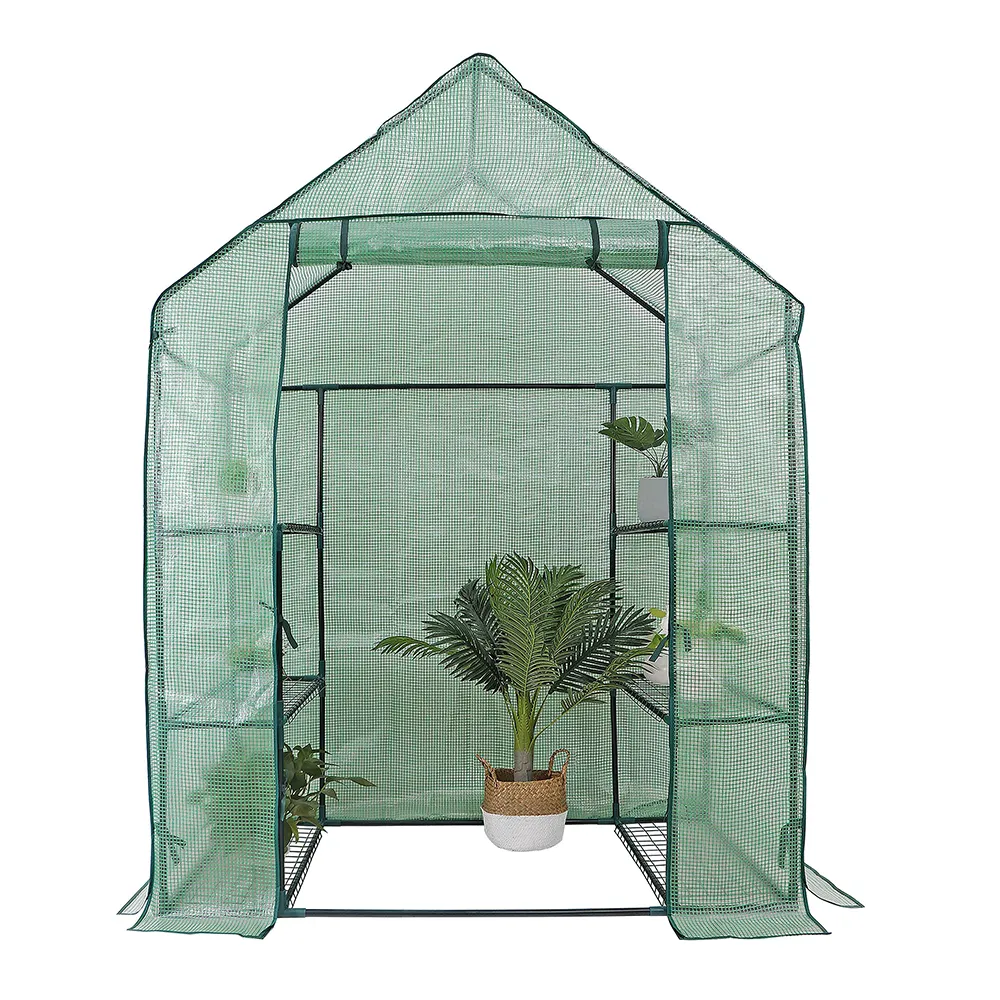 Pop Up sera çadırı taşınabilir Walk-in çiçek evi kapalı açık bahçe koruma bitki güneş odası ile PE file kumaş