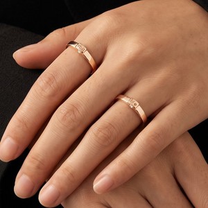 패션 크리스탈 CZ 스톤 웨딩 약혼 반지 커플용 925 스털링 실버 반지 여성용 남성용 - Product Image 3