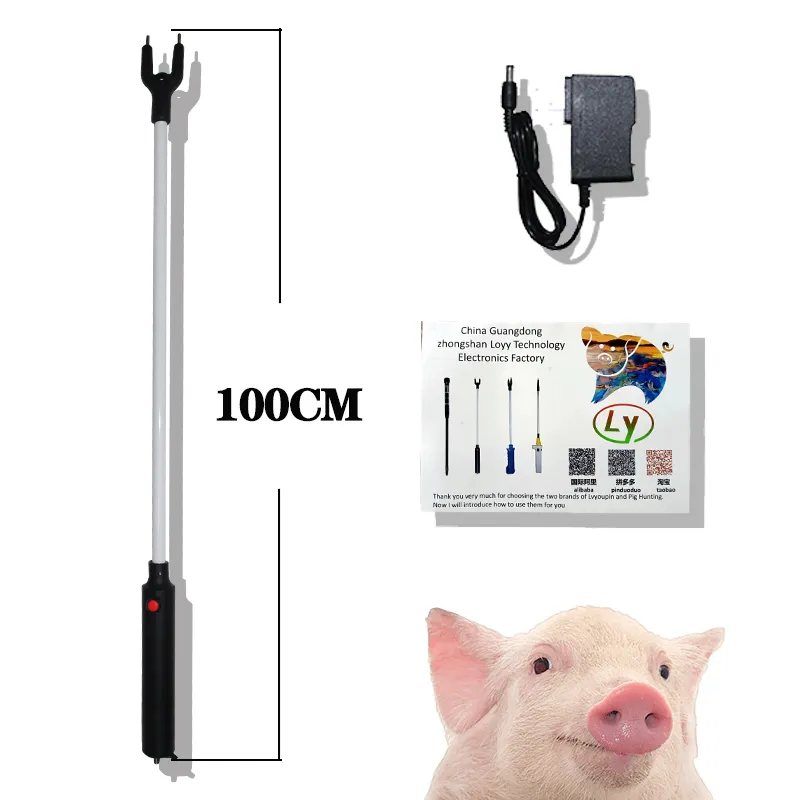 सुअर खेती 100cm उपकरण निविड़ अंधकार बिजली सुअर गाय मवेशी ड्राइव छड़ी प्रकाश हॉग के साथ पशुधन लंबी ठेस ठेस सुअर संभाल