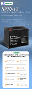 チャンピオンディープサイクル蓄電池12v70AH VRLA AGM鉛蓄電池のUPSインバーターの交換 - Product Image 3