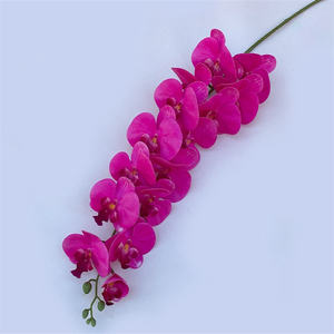 Vente en gros <span class=keywords><strong>de</strong></span> <span class=keywords><strong>15</strong></span> têtes <span class=keywords><strong>de</strong></span> fleurs d'orchidée Phalaenopsis artificielles à longue tige, toucher réaliste, grandes, pour la décoration <span class=keywords><strong>de</strong></span> la maison et des mariages - Product Image 3