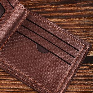 Carbon Fiber <b>Men's</b> <b>Wallet</b> Multi Card Slot Horizontal PU Leather Simple Design Everyday Use Summer 2025 - Product Image 2