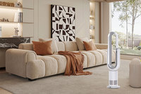 Ventilateur sans pales 45W 10 vitesses, oscillation à 80 degrés, rotation manuelle à 360°, minuterie 1-9h, télécommande pour maison, chambre, bureau, BSCI ISO9001
