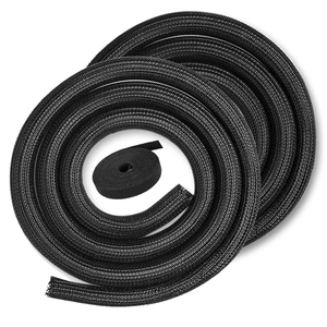 Organización de cables de poliéster Manga trenzada Entrada lateral dividida Cubierta de alambre de coche Envoltura de colector Tipo de envoltura en <span class=keywords><strong>espiral</strong></span> - Product Image 2