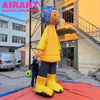 Fille gonflable décorative de la publicité, fille gonflable mignonne de bande dessinée pour l'événement