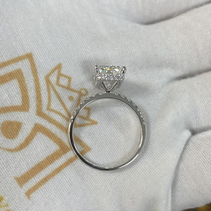 Rạng rỡ cắt phòng thí nghiệm phát triển 1-5 Carat Nhẫn kim cương 14k/18K vàng trắng 4 prong Pave IGI chứng nhận D-G màu VVS1-VS2 Nhẫn kim cương - Product Image 3