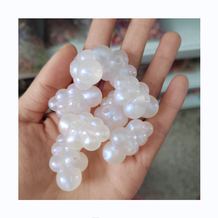 AB Colorful Clouds Acrylic Spacer Beads