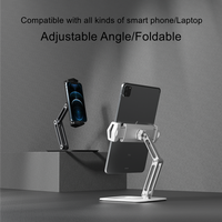 Support de tablette en alliage d'aluminium Boneruy pour bureau, base lourde, extensible, rotatif à 360 degrés, pour tablettes de 5 à 14 pouces