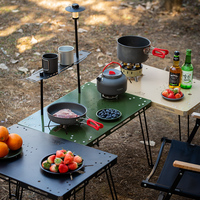 Table pliante portable pour jardin, service de pique-nique, équipement de camping, table de camping portable pliable avec pieds