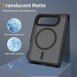 เคสโทรศัพท์แบบพับได้แม่เหล็ก รุ่น 2026 Bumper PC Matte สำหรับ iPhone Duo  ฝาหลังแข็งแบบใสขุ่นพร้อมแม่เหล็กป้องกันหน้าจอ - Product Image 5