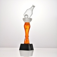 Trophée en cristal gravé de haute qualité pour événements sportifs de club, idéal pour les cadeaux sportifs