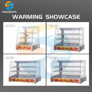 Vitrine chauffante de comptoir pour restauration rapide Shuangchi <span class=keywords><strong>McDonald</strong></span>/KFC, chauffe-pain électrique en verre et acier inoxydable - Product Image 3