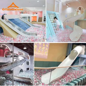 Stainless Steel Slides Giants Custom Spirals Playground Slide For Children Kids And Adult Amusement Park Commercial
