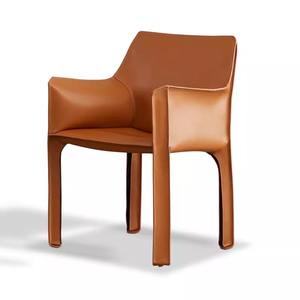 Fauteuil en cuir écologique de style contemporain moderne, mobilier italien, pour hôtel, appartement, salon, salle à manger - Product Image 5