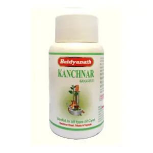 Indien Kräuter produkt Baidyanath Kanchnar Guggulu 30g/80 Tabs für die weibliche Gesundheit