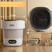 Mini Lave-linge Pliable Portable de 16 Litres avec Essoreuse, Grande Capacité, Machine à Laver Compacte