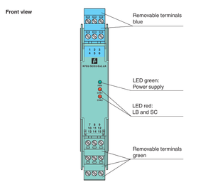 Barrière intrinsèquement sûre Pepperl+Fuchs KFD2-SCD2-Ex2.LK 24VDC sur rail DIN pour zones dangereuses, pilote de courant intelligent 2 canaux, en stock - Product Image 3