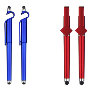 3 in 1 Multifunctional Promotional Touch Screen Stylus Pen Phone Stand Holder Plastic Gel Pen
