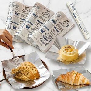 Carta da Imballaggio Personalizzata Resistente al Grasso in Alluminio per Alimenti, per Ristoranti e Caffetterie, con Stampa Logo - Product Image 5