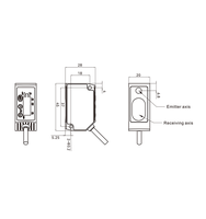 Akusense, Sensor de Desplazamiento láser de alta precisión de 280mm, Sensor de triangulación MLD25, Sensor de distancia de Medición de diámetro láser