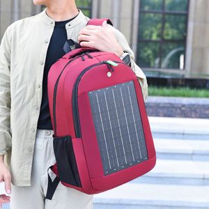 Mochila Solar Impermeable Oxford para Hombre, Estilo Casual de Negocios, Carga Solar, Tendencia 2026, Nueva Llegada, Viaje, Negra y Gris - Product Image 4