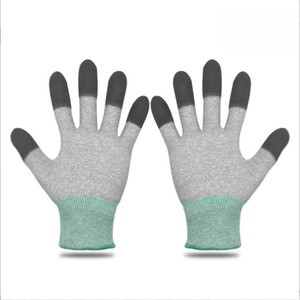 Guantes de Dedo Recubiertos de PU con Fibra de Carbono Antiestática Laohan, Tejido Elástico para Uso en Cuartos Limpios de Fábricas de Electrónica - Product Image 2