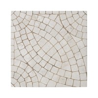 Mosaico de cerámica Vetri Ivory de 12x12 pulgadas con patrón de piedra blanca para decoración de paredes y pisos