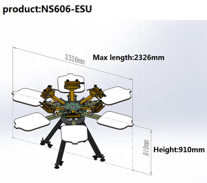 Máquina de Serigrafía Manual Rotativa para <span class=keywords><strong>Ropa</strong></span> Textil, 6 Colores, 6 Estaciones, para Camisetas, Bolsas No Tejidas, Seda, en Venta - Product Image 5