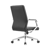 Chaise de bureau moderne pivotante de direction avec dossier en forme d'échelle réglable en hauteur, en cuir synthétique, confortable